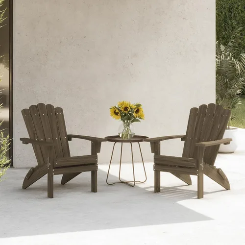 Miniatura 6 de Silla Adirondack Plegable de HDPE, Silla de Patio Resistente a la Intemperie con Reposabrazos Anchos y Respaldo Alto, Silla para Hoguera para Marrón