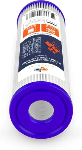 Miniatura 7 de Aquaboon Cartucho de filtro de sedimento plisado para toda la casa de 5 micras de 10 x 2.5 pulgadas para reemplazo de filtro de agua de pozo