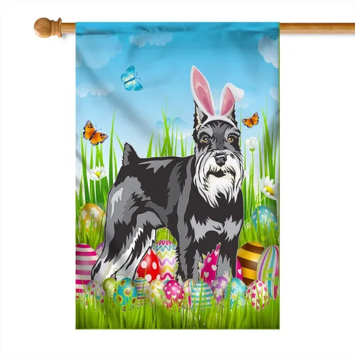 Miniatura 11 de Beagle Happy Easter Day Holiday Flag Funny Dog Wear Bunny Ears Headband Cute for Home Decor (12" x 18") USA Garden Flag Premium Decorative Yard