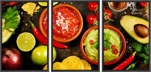Miniatura 80 de wall26 Lienzo enmarcado para pared, juego de arte de hierbas, verduras y condimentos en madera, alimentos, fotografía cultural, realismo, paisaje