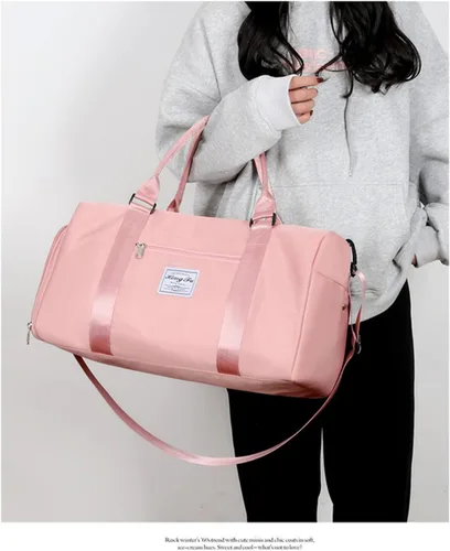 Miniatura 3 de Bolsa de gimnasio con compartimento para zapatos, bolsa de viaje impermeable para mujer, bolsa de mano para deporte, fin de semana, bolsa