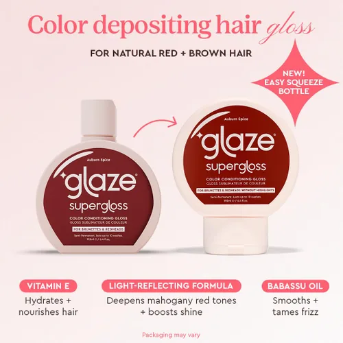 Miniatura 2 de Glaze Brillo Acondicionador de Color - Hidratante con Tinte para Cabello Castaño o Rojo, Potencia el Color y el Brillo, Repara el Daño - Auburn