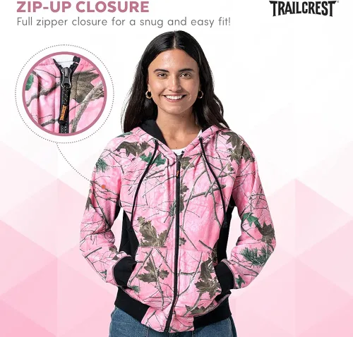 Miniatura 3 de TrailCrest Sudadera con capucha y cremallera completa para mujer