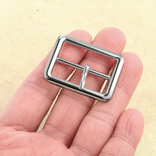 Miniatura 4 de uxcell Hebillas de rodillo de metal, ajustador de correa de cinturón de una sola punta