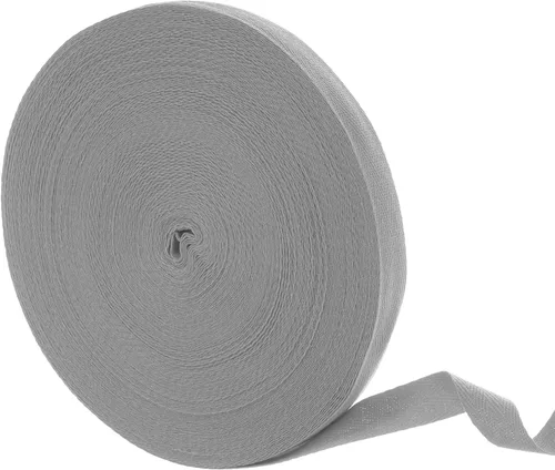Miniatura 23 de uxcell Cinta de sarga de algodón de 50 yardas, cinta de espiga de 3/8 pulgadas para coser ropa, manualidades (azul)