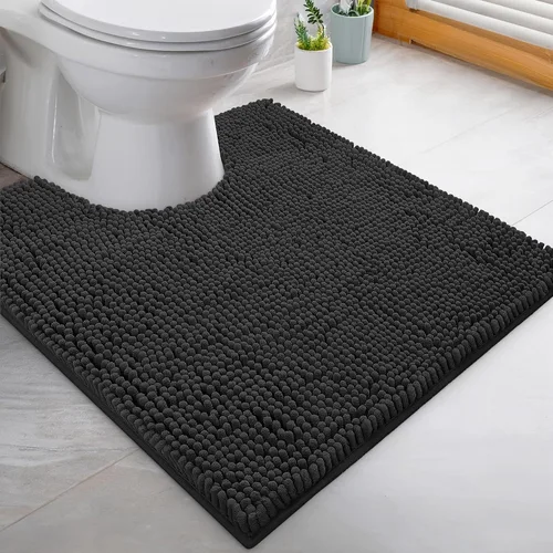 Miniatura 109 de LuxUrux Tapete de microfibra afelpada, de felpilla extrasuave, pelo largo de 1 pulgada, muy absorbente, para baño o ducha, lavar y secar a máquina
