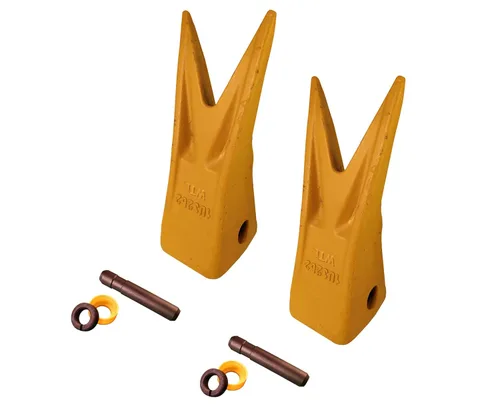 Miniatura 5 de Cubo de excavadora Tiger Rock diente w Pins, compatible con CAT J250 Series- 1U-3252WTL (1)