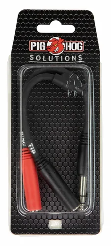 Miniatura 2 de Pig Hog PY-S214F 1/4" TRS (macho) a doble mono 1/4" (hembra) cable en Y, 6