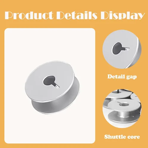 Miniatura 3 de 20 bobinas plateadas de clase M 18034AS para acolchado Longarm, bobinas de aluminio ranuradas, compatibles con máquinas Grace Longarm, accesorios