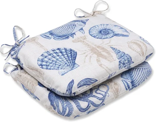 Miniatura 8 de Pillow Perfect Sealife Marine - Cojín para banco/columpio para exteriores/interiores, 45 x 18 pulgadas, azul