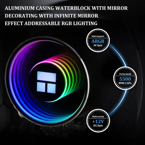 Miniatura 4 de Thermalright Frozen Notte 240 Black ARGB V2 Enfriador de CPU por Refrigeración Líquida, Especificaciones del Enfriador de CPU 240Black, Ventiladores