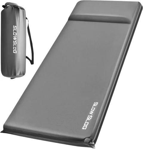 Miniatura 10 de Colchonetas Autoinflables para Acampar de Espuma Ultra Gruesa de 4 Pulgadas, Colchón Inflable de Campamento con Saco de Bomba, Almohadilla Portátil
