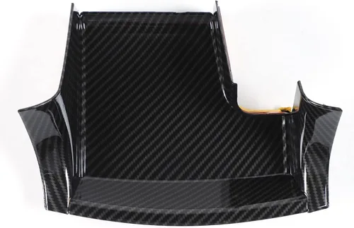 Miniatura 7 de JeCar Accesorios interiores Consola central Cambio de marchas frontal Panel de almacenamiento para Dodge Charger 2011-2020, fibra de carbono, 4