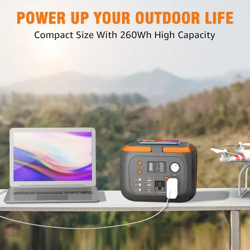 Miniatura 5 de Estación de energía portátil de 300 W 260 Wh Generadores solares al aire libre Paquete de batería de litio móvil Salida de 110 V Banco de energía