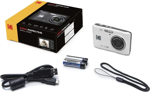 Miniatura 5 de Kodak PIXPRO FZ45 - Cámara digital de 16 MP con zoom óptico 4X de 1.063 in gran angular 1080P Full HD Video 2.7 pulgadas (blanco), tarjeta y lector