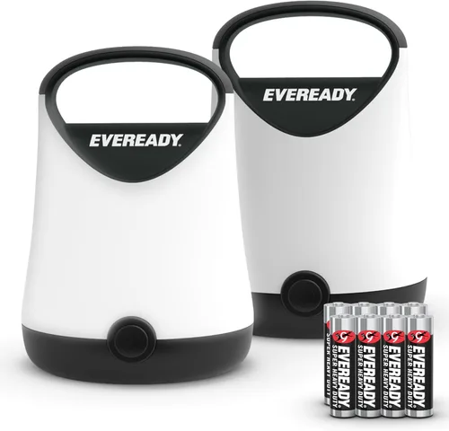 Eveready - Linterna LED para camping X-250 (paquete de 2), luces de tienda superbrillantes, linternas LED resistentes al agua, 100 horas de duración