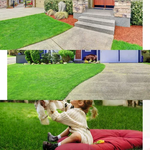 Miniatura 8 de AYOHA - Alfombra de césped artificial realista de 3 x 3 pies, altura del pelo de 0.8 pulgadas, alfombra de césped sintético falso, alfombra
