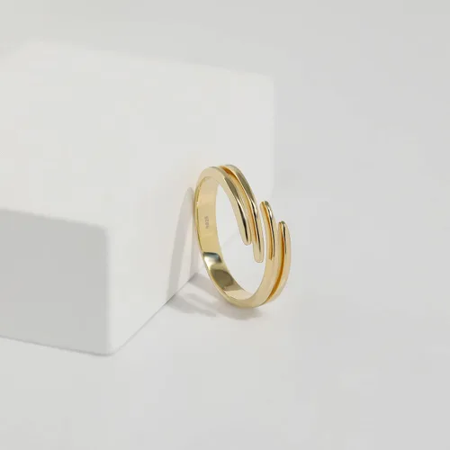 Miniatura 3 de Meissa Anillo de plata de ley para el pulgar para mujer, anillos de abrazo hechos a mano, apilable, tamaño ajustable