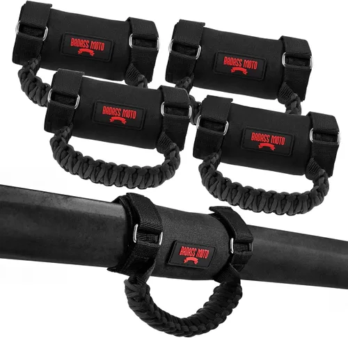 Miniatura 11 de Badass Moto Asas de agarre de barra antivuelco - Asas de agarre SXS, ATV y UTV Negro 2-PK