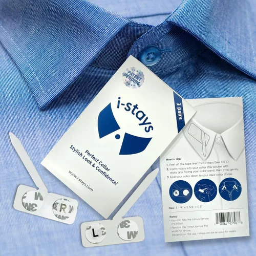 Miniatura 6 de Collar Stays para camisas de vestir de hombre (3 pares) – istays cuello de camisa insertos y refuerzos de cuello, estancias de cuello de plástico