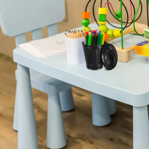 Miniatura 8 de ULTECHNOVO Bote de basura pequeño con tapa, papelera de escritorio para escritorio, oficina, cocina y maceta, contenedor compacto de basura de mesa