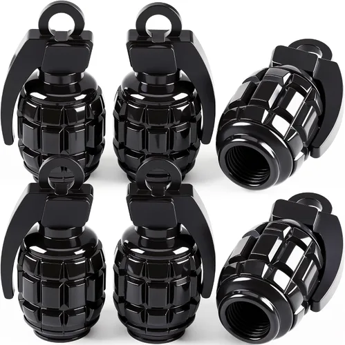 Miniatura 47 de 6 tapas de válvula de neumático, cubiertas universales de válvula de neumático de aleación de aluminio para automóviles, camiones, SUV, Rojo