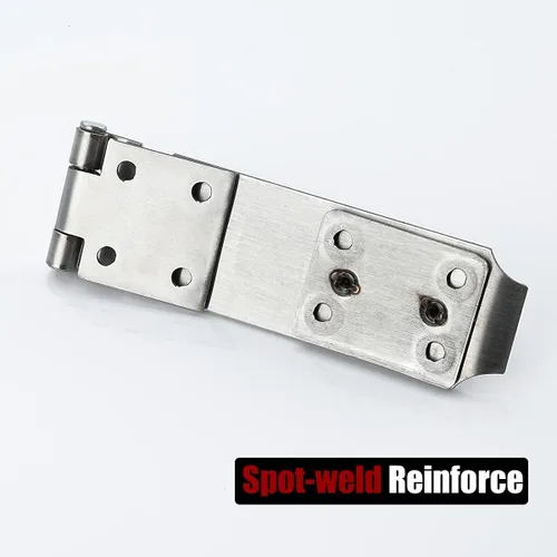 Miniatura 6 de JQK Cerrajo de puerta con candado, de acero inoxidable de 5 pulgadas, paquete de seguridad con cierre de cerrojo, acabado cepillado, 4