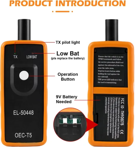 Miniatura 3 de Herramienta de restablecimiento TPMS, herramienta de programación y activación del sensor del monitor de presión de neumáticos automotriz OEC-T5