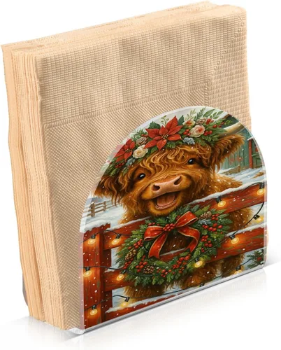 Miniatura 14 de Servilletero de otoño de gnomo negro para mesa, dispensadores de pañuelos acrílicos, servilleteros de cóctel para bodas, fiestas, eventos