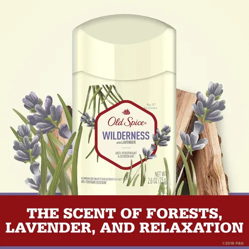 Miniatura 3 de Old Spice Desodorante antitranspirante para hombres, desierto con lavanda, inspirado en la naturaleza, sólido invisible 2.6 onzas (paquete de 12)