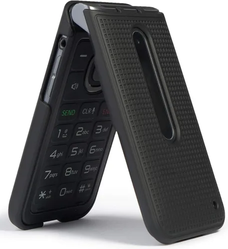 Miniatura 4 de Nakedcellphone Funda para LG Classic Flip, [Negro] Carcasa rígida a presión [textura de rejilla] para LG Classic Flip Phone L125DL