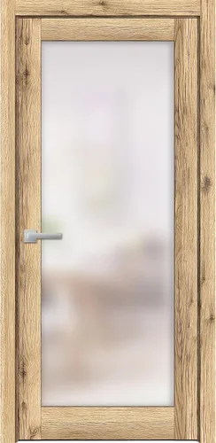 SARTODOORS Puerta francesa sólida de 18 x 80 pulgadas | Planum 2102 Oak | Marco de panel regular individual manija | Puertas resistentes para baño y