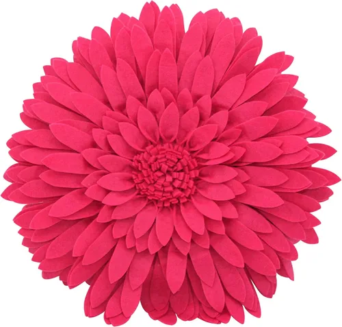 Miniatura 36 de Almohada decorativa 3D de flores de margarita, manta de girasol de 14.5 x 13 pulgadas, decoración redonda para el hogar para sofá y cama