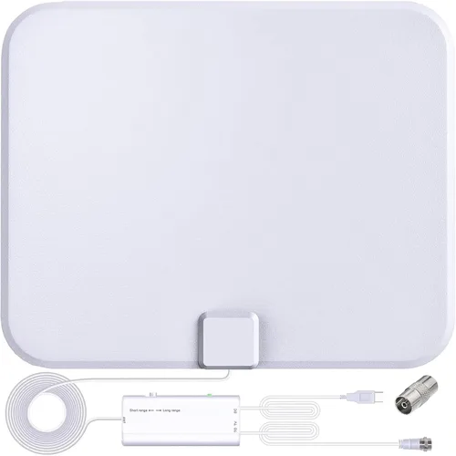 Miniatura 10 de Antena de TV para Smart TV en interiores, antena de TV para canales locales, compatible con 4K 1080p con amplificador de señal, cable coaxial HDTV