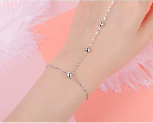Miniatura 4 de Juego de cadena ajustable de plata de ley S925 para mujer, Circonita cúbica