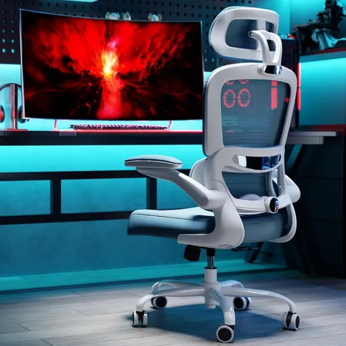 Miniatura 9 de TRALT Silla de Oficina Ergonómica de Escritorio, 330 LBS Sillas de Escritorio de Oficina de Malla para el Hogar con Ruedas, Silla Gaming Cómoda