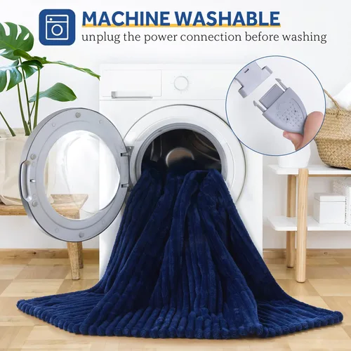 Miniatura 7 de Sealy - Manta eléctrica térmica con funda, manta térmica de 50 x 60 pulgadas, 6 niveles de calor y protección contra sobrecalentamiento con apagado