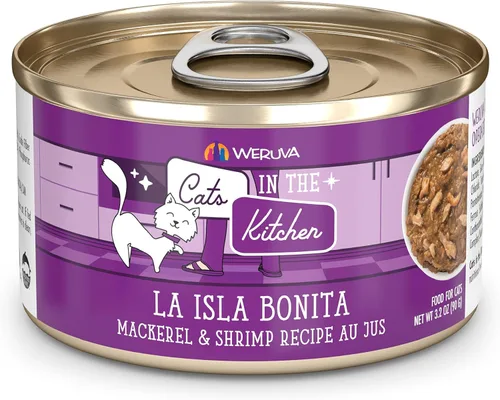 Miniatura 25 de Weruva Cats in The Kitchen, Kitty Gone Wild with Wild Salmon Au Jus - Alimento para gatos, lata de 6 onzas (paquete de 24)