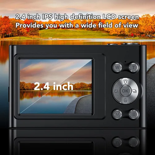 Miniatura 3 de Cámaras digitales 4K, 1080P 48MP Vlogging cámara de video con zoom de 16X, bolsillo de pantalla de 2.7 pulgadas, cámara compacta de disparo de punto