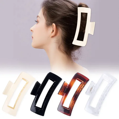 Miniatura 2 de Paquete de 4 pinzas para cabello extra grandes para mujeres, pinzas brillantes de sujeción fuerte de 5 pulgadas para cabello grueso y largo, clips