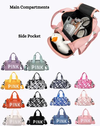 Miniatura 2 de Bolsa de gimnasio pequeña estética, bonita bolsa de lona con asa, bolsa de viaje para el hombro, bolsa cruzada resistente para deportes de natación