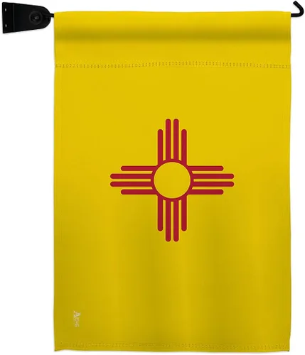 Miniatura 7 de Bandera de jardín de Estados Nuevo México Set de madera Regional Estados Unidos Territorios Americanos República País Particular Área Pequeña