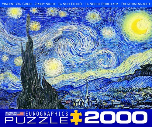 Miniatura 4 de EuroGraphics Noche estrellada por Vincent Van Gogh Puzzle (2000 piezas)