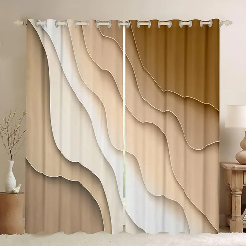 Miniatura 16 de Feelyou Cortinas abstractas degradadas para niños, adolescentes, azul, rojo y negro, cortinas de ventana para dormitorio, sala de estar, decoración