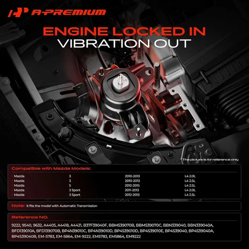 Miniatura 2 de A-Premium Kit de montaje de motor y montaje de transmisión y puntal de torsión compatible con Mazda 3 2010-2013, 5 2012-2015, 3 Sport 2011-2013