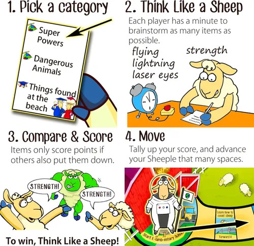 Miniatura 2 de SHEEPLE™ - Divertido juego de fiesta para la noche de juegos en familia - Fácil y divertido para grandes grupos de 4 a 12 jugadores - Diversión