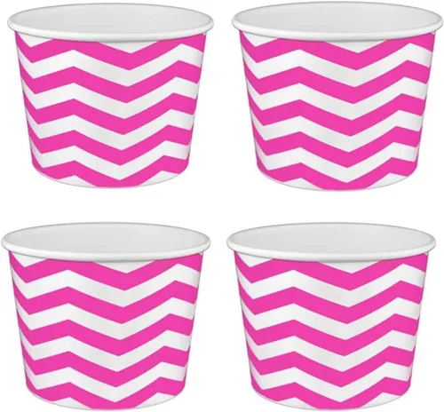 Miniatura 5 de Heyiwell Vasos de papel de 16 onzas para helado y yogur congelado, cuencos de postre, aperitivos para alimentos calientes o fríos, 50
