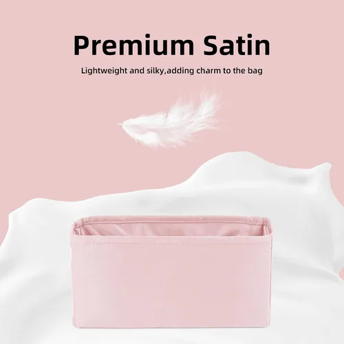 Miniatura 3 de DGAZ Organizador de bolso para bolsas Chanel CF, organizador de bolsas de seda, bolso de lujo y moldeador de bolsas (rosa, Maxi)