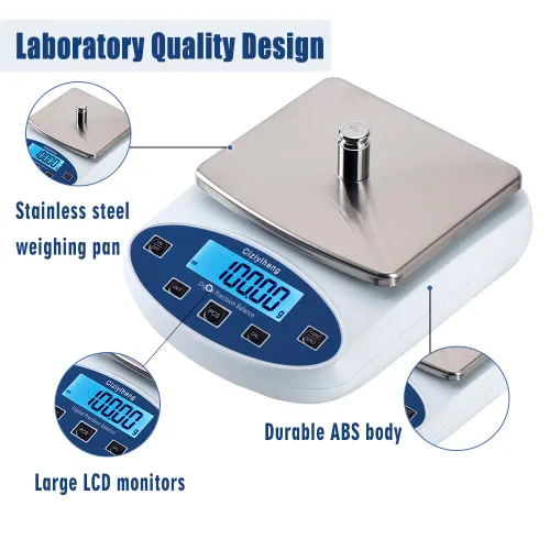 Miniatura 2 de Balanza de laboratorio Balanza electrónica 176.37 oz x 0.00 oz laboratorio de alta precisión Balanza analítica digital Escala de gramo 0.00 oz
