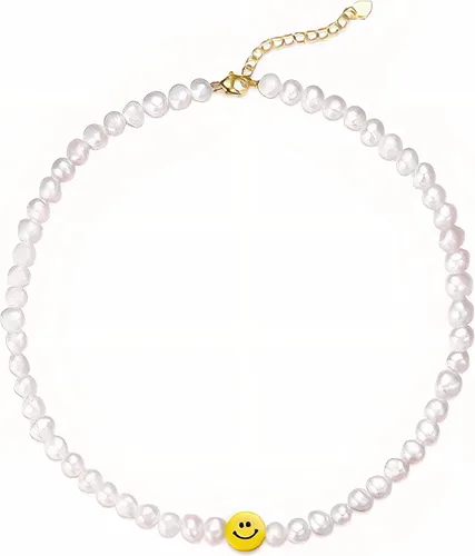 Collares de perlas para mujer Gargantilla de perlas, hebras cortas, pequeñas y ajustables, hechas a mano, joyería vintage para mujer
